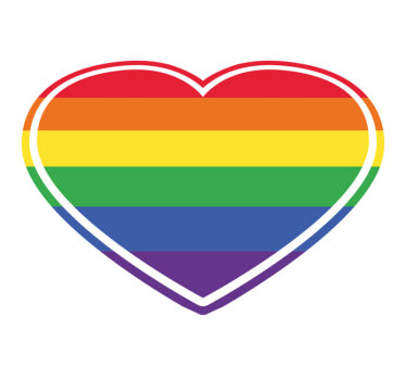 Gay pride flat in heart shape bedroom carpet - TenStickers