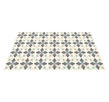 Vintage cross spiral design retro rug - TenStickers