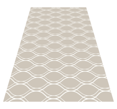 Beige with white lines pattern texture rug - TenStickers
