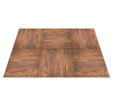 Brown cuadratic small planks pattern texture rug - TenStickers