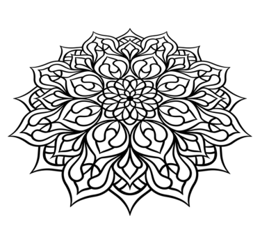 Beautiful flower mandala mandala mat - TenStickers