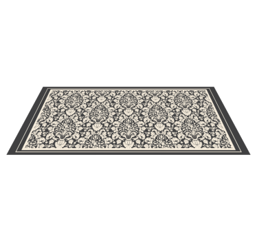 Elegant Botanical Feature vintage vinyl rug - TenStickers