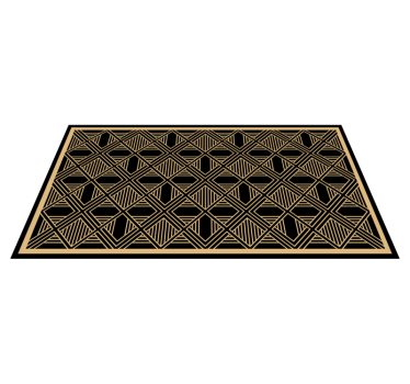 Art deco Great Gatsby style pattern retro rug - TenStickers