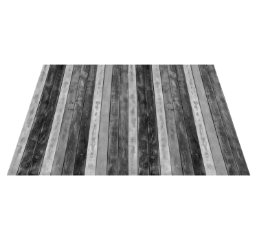 Rustic gray wooden planks wood effect vinyl flooring - TenStickers