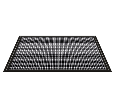Checked grey pattern bedroom vinyl rug - TenStickers