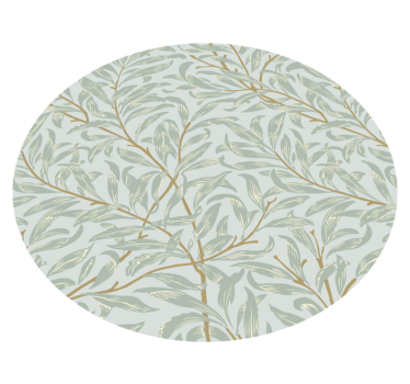 Leafy Green Patterns nature vinyl rug - TenStickers