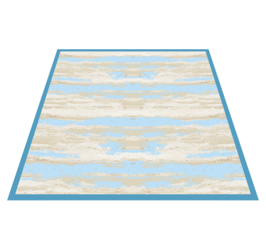 Grey and blue imitation wood vinyl rug - TenStickers
