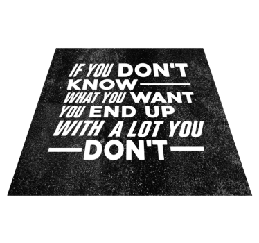 Fight Club motivational quote bespoke vinyl  rugs - TenStickers