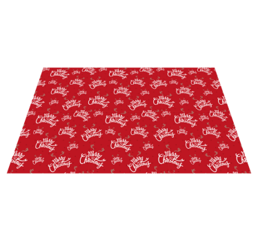 Merry christmas with reindeer chunks Christmas rug - TenStickers