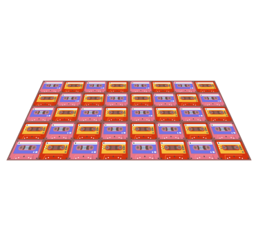 Retro cassette tapes vintage vinyl rug - TenStickers