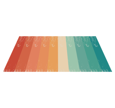 Retro striped rainbow retro rug - TenStickers