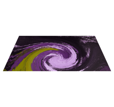 Psychedelic painted texture retro rug - TenStickers