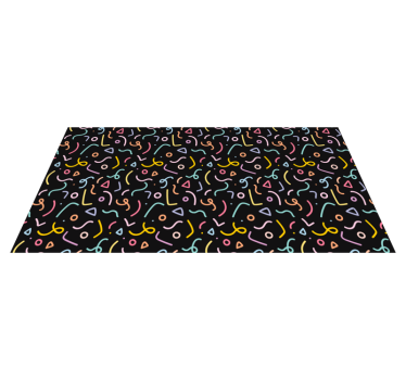 Colorful geometric shapes pattern retro rug - TenStickers