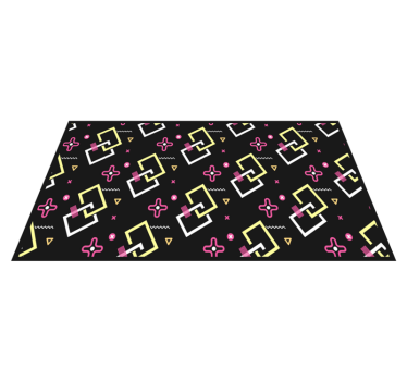 Vaporwave squares pattern retro rug - TenStickers