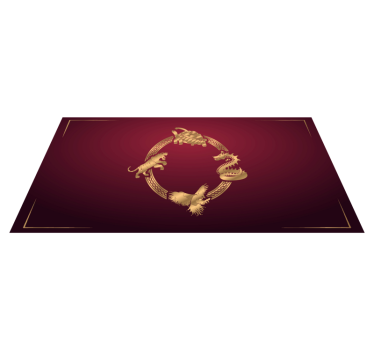 Golden Zodiac Circle teenager vinyl rug - TenStickers