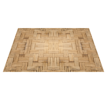 Bamboo Weave Style living room vinyl rug - TenStickers