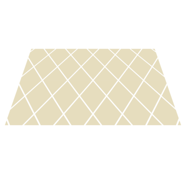 Diagonal cream lines living room vinyl rug - TenStickers