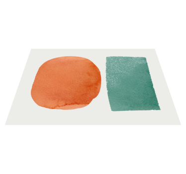 Abstract segments living room vinyl rug - TenStickers