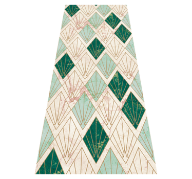 Art deco sea green pattern tile mat - TenStickers