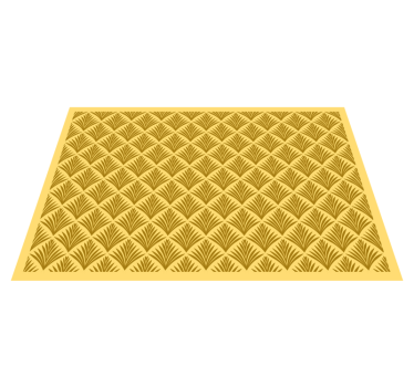 Art deco golden leaves tile mat - TenStickers