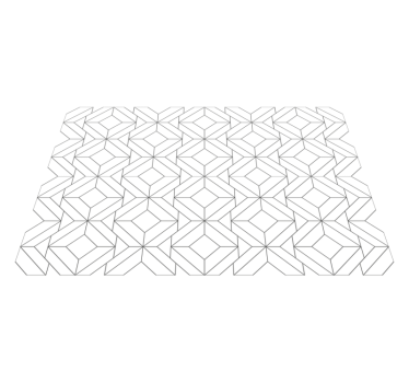 White japandi geometric pattern nordic style rugs - TenStickers