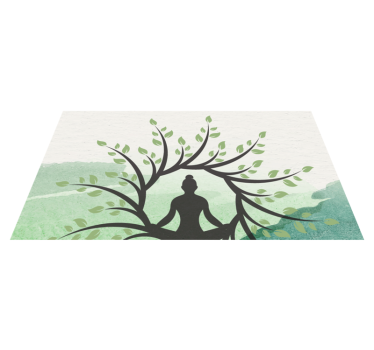 Yoga tree pose  mandala mat - TenStickers