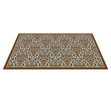 Elegant floral arrangement vintage vinyl rug - TenStickers