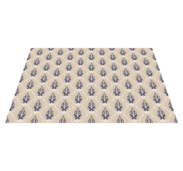 Delicate Floral Motifs living room vinyl rug - TenStickers