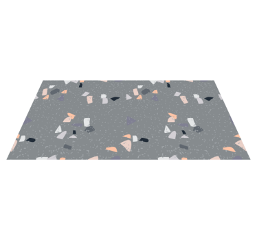 Marble terrazzo effect mosaic vinyl flooring - TenStickers