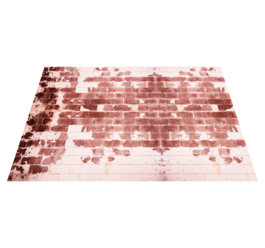Red and white bricks design stone flooring - TenStickers