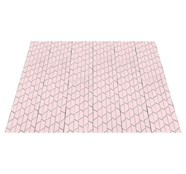 Pink geometric style tile vinyl rug - TenStickers