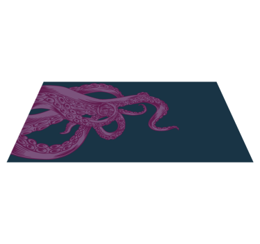 Purple octopus tentacle sea bedroom carpet - TenStickers