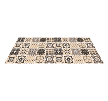 Geometric Tile Pattern floor carpet tiles - TenStickers