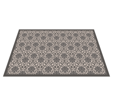 Gray and cream victorian style pattern retro rug - TenStickers