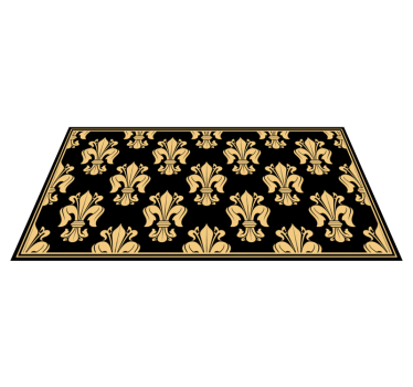 Elegant Fleur-de-Lis Pattern living room vinyl rug - TenStickers