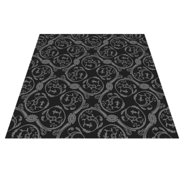 Gothic motifs retro rug - TenStickers