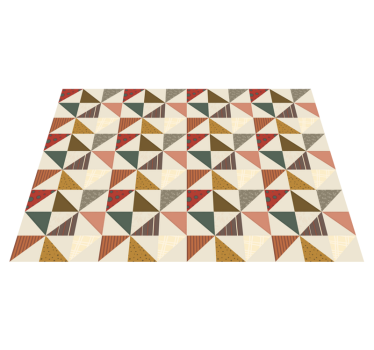 Patchwork geometric triangle pattern geometric carpets - TenStickers