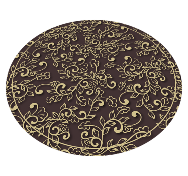 Ornate Swirl Pattern vintage vinyl rug - TenStickers