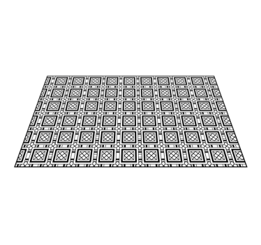 Black hydraulic tile style tile mat - TenStickers