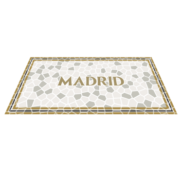 Madrid Geometric Pattern personalized vinyl rug - TenStickers