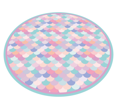 Geometric hanging circles living room carpet - TenStickers