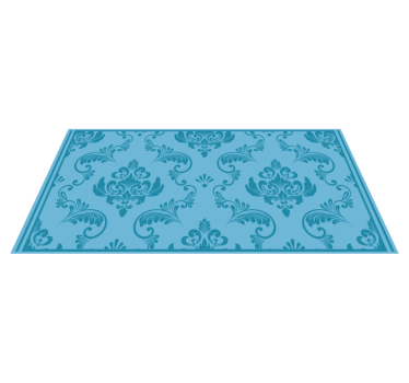 Hollywood-regency classic turquoise bedroom carpet - TenStickers