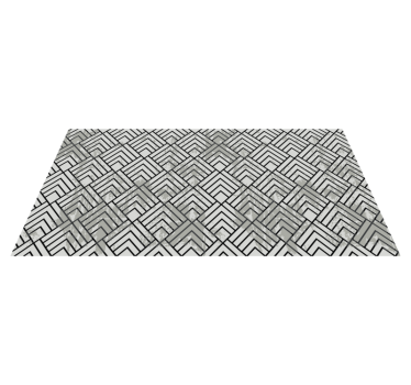 Hollywood-regency black white ceramics bedroom carpet - TenStickers