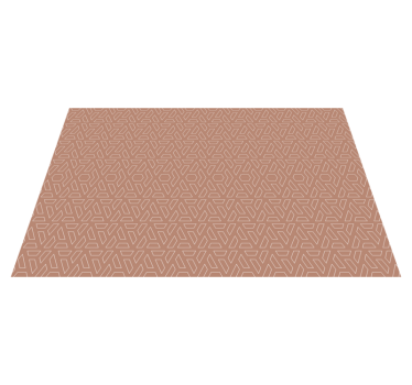 Stylish brown element geometric vinyl rug - TenStickers
