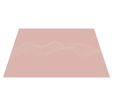 Terracotta waves geometric carpets - TenStickers