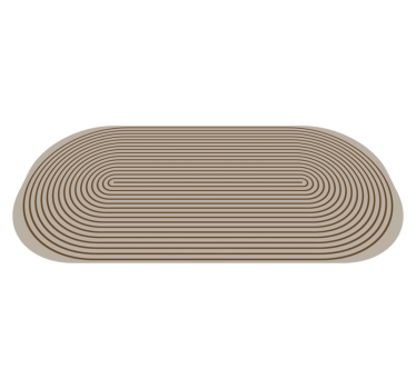Beige spiral circle pattern minimalist carpet - TenStickers