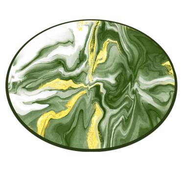 Abstract green art design contemporary rugs - TenStickers