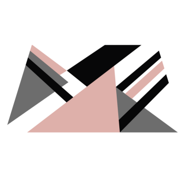 Geometric pink and black triangle pattern contemporary rugs - TenStickers
