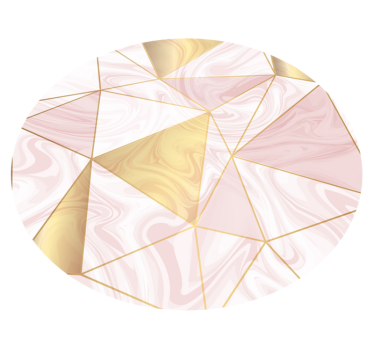 Abstract Pastel Mosaic geometric vinyl rug - TenStickers