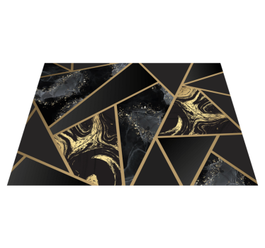 Geometric Marble Blend geometric vinyl rug - TenStickers